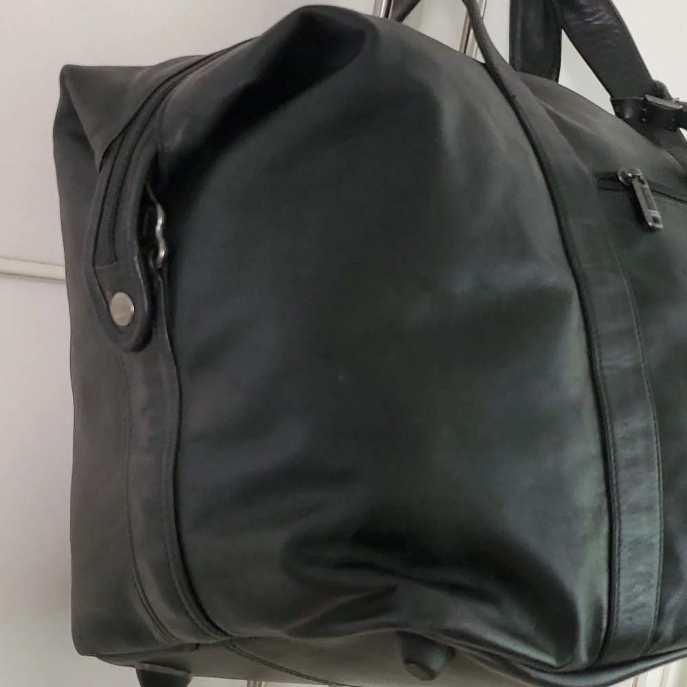 Rare Tumi Large Men's Boston Leather Weekender Duffel, 55L
